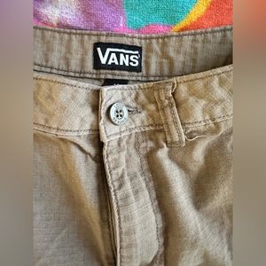 Boys vans khaki shorts size 16